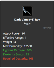 +5 Rev Dark Vane